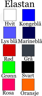 Farger elastan: Hvit, kongeblå, lys blå, marineblå, rød, grå, grønn, svart og rosa